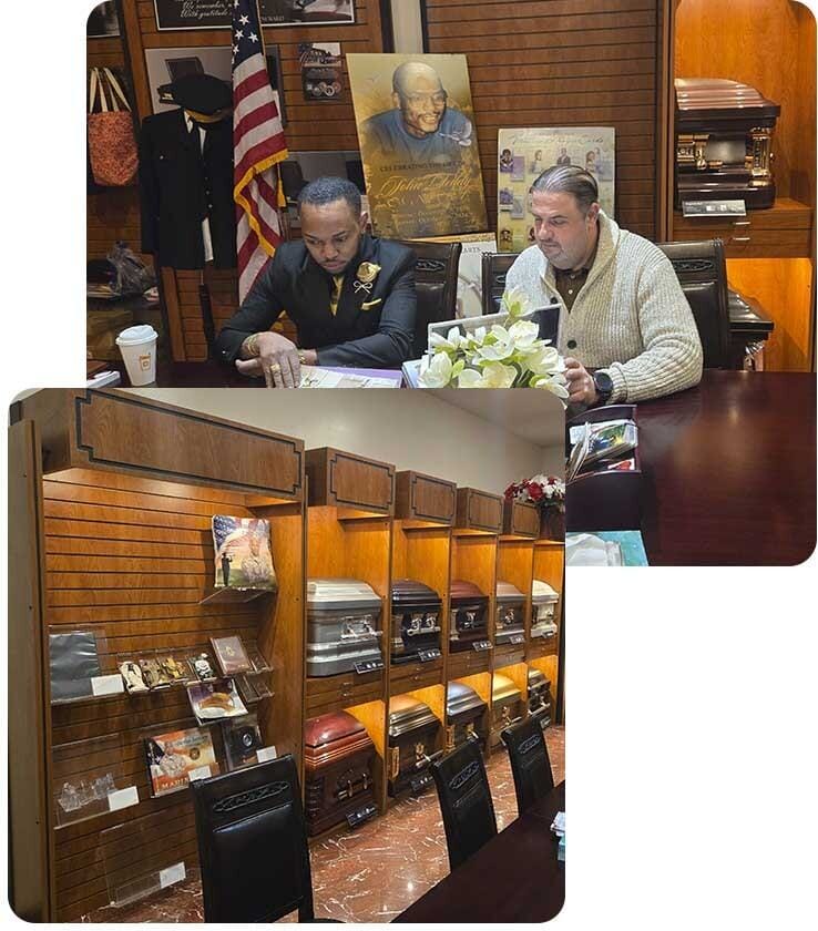 Funeral planning consultation at Harmony Funeral Home serving families in Ditmas Park, Brooklyn.