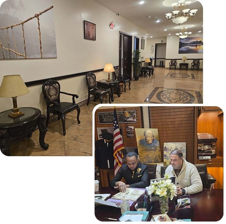 Funeral pre-planning consultation at Harmony Funeral Home serving families in Canarsie, Brooklyn.