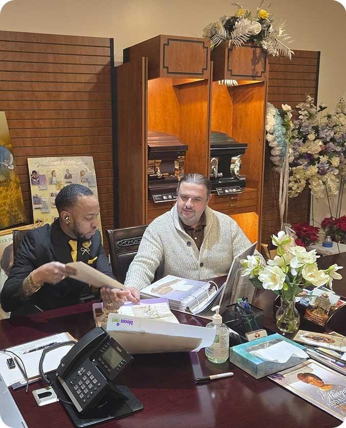 Professional funeral directors at Harmony Funeral Home serving families in Ditmas Park, Brooklyn.