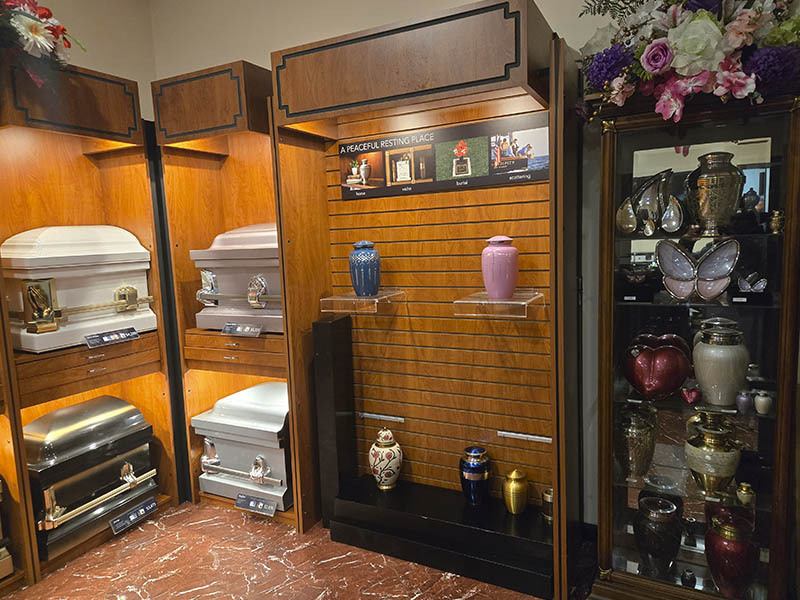 Cremation urns and memorial products available at Harmony Funeral Home 2200 Clarendon Rd Brooklyn NY 11226