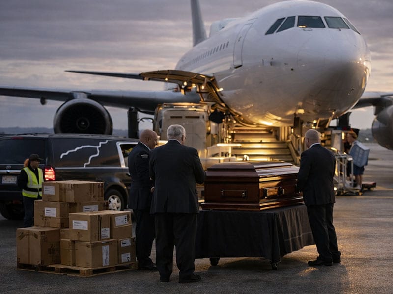 Harmony Funeral Home coordinating international funeral shipping and air transport