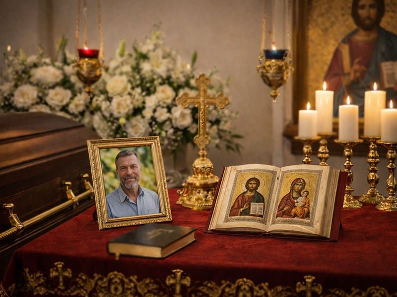 Orthodox Christian funeral service arranged by Harmony Funeral Home 2200 Clarendon Rd Brooklyn NY 11226